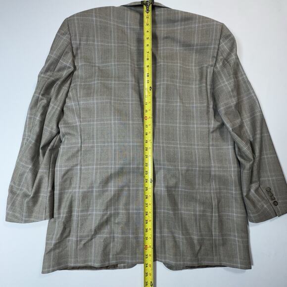 Samuelsohn Super 120’s Wool Blazer 48L Gray Glen Plaid Check Sport Coat Canada - Picture 11 of 11